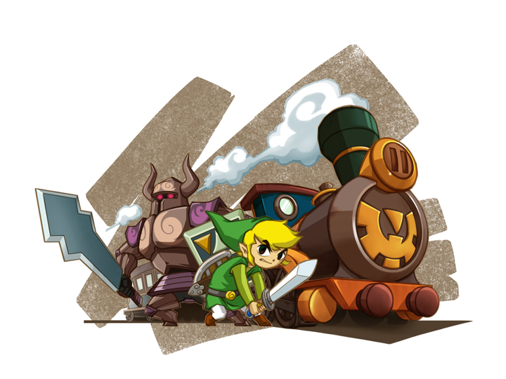 Link, un Spectre et la Locomotive (Artwork - Personnages - Spirit Tracks)