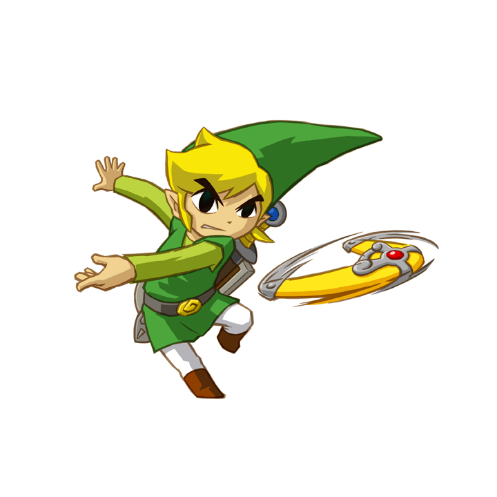 Link manipulant le Boomerang (Artwork - Personnages - Spirit Tracks)