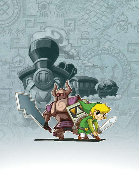 Link et le Spectre (Artwork - Illustrations - Spirit Tracks)