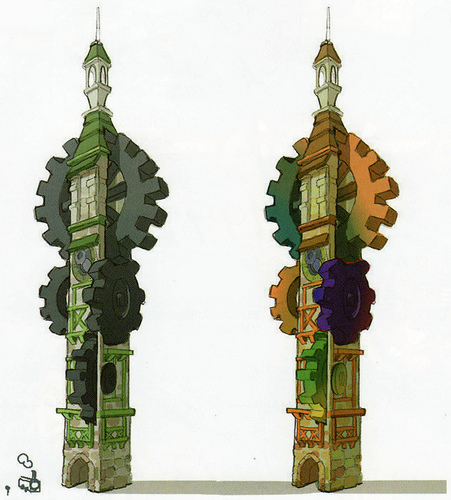 Concept Art de la Tour des Dieux (Artwork - Concepts Arts de lieux - Spirit Tracks)