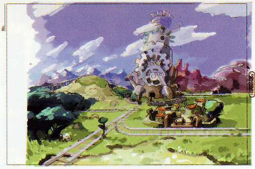 Concept Art de la Tour des Dieux (Artwork - Concepts Arts de lieux - Spirit Tracks)