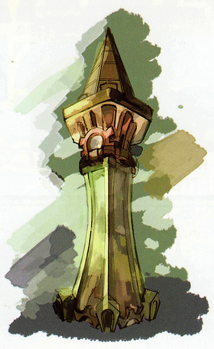 Concept Art de la Tour des Dieux (Artwork - Concepts Arts de lieux - Spirit Tracks)