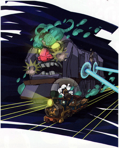 Le Train démon et la Locomotive des Dieux (Artwork - Concepts Arts d'ennemis - Spirit Tracks)