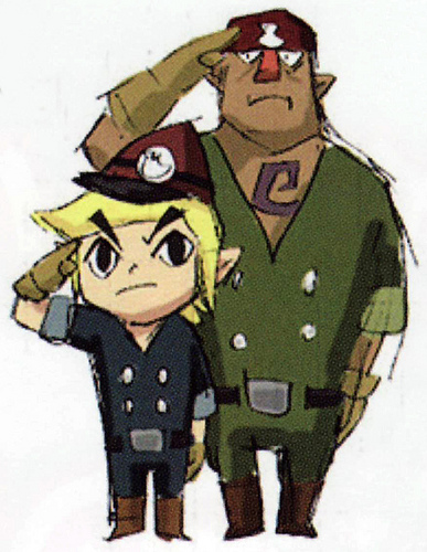 Link et Gasto (Artwork - Concepts Arts de Personnages - Spirit Tracks)