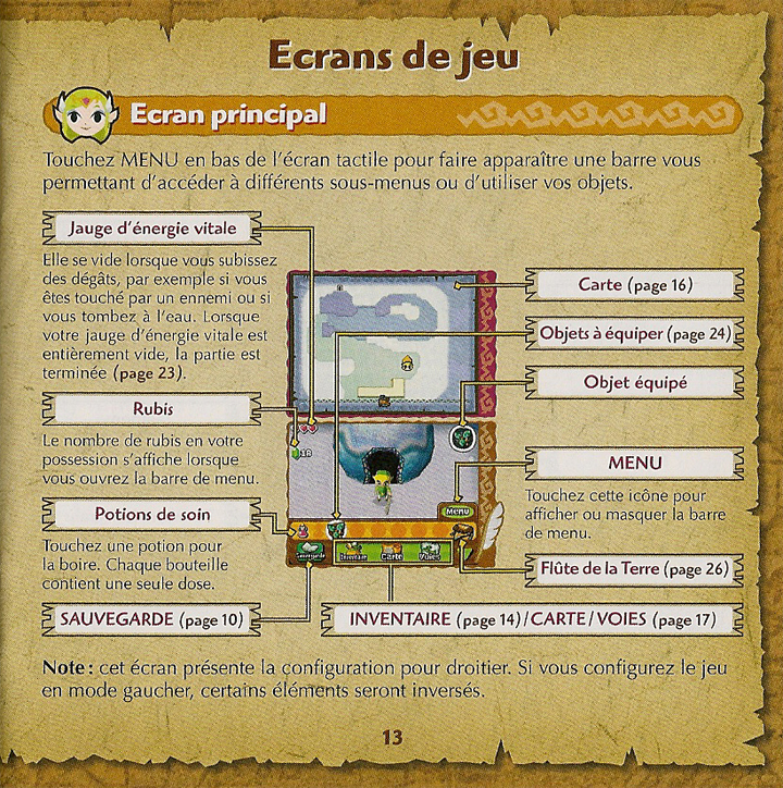 Page du manuel français de Spirit Tracks (Image diverse - Manuel de Spirit Tracks - Spirit Tracks)