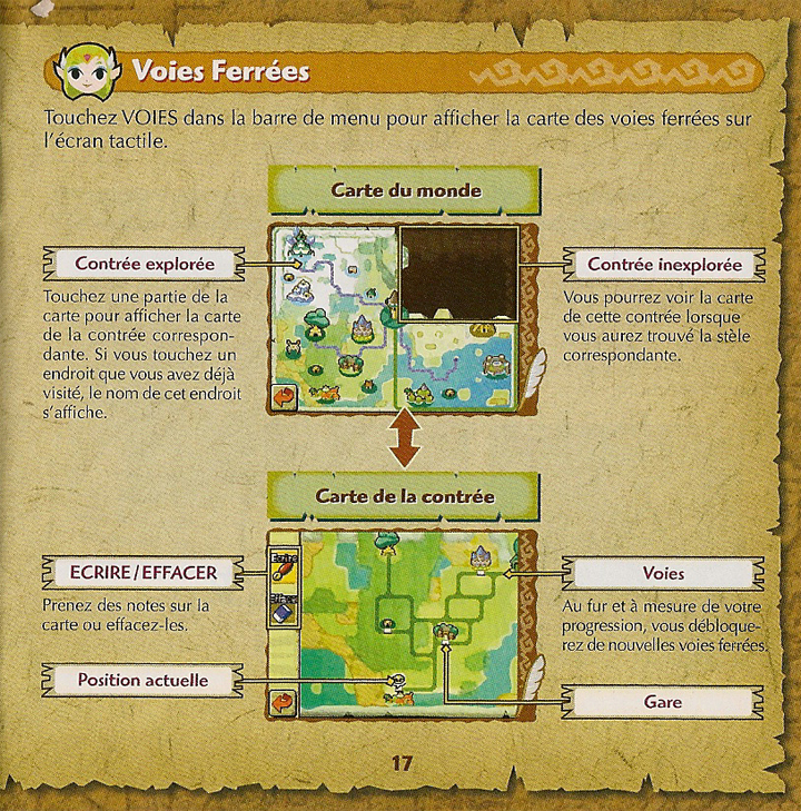 Page du manuel français de Spirit Tracks (Image diverse - Manuel de Spirit Tracks - Spirit Tracks)