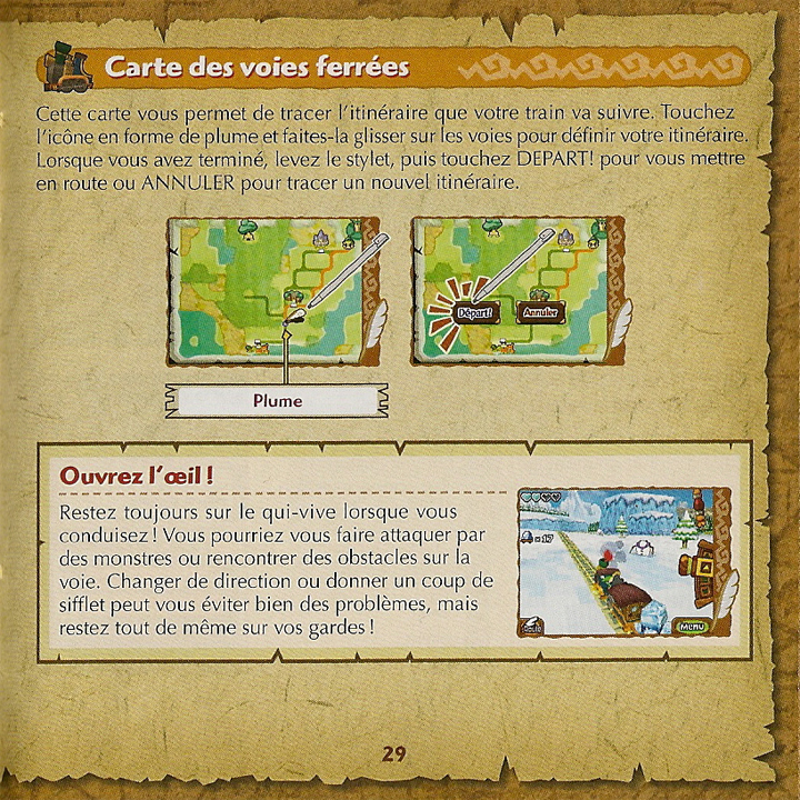 Page du manuel français de Spirit Tracks (Image diverse - Manuel de Spirit Tracks - Spirit Tracks)