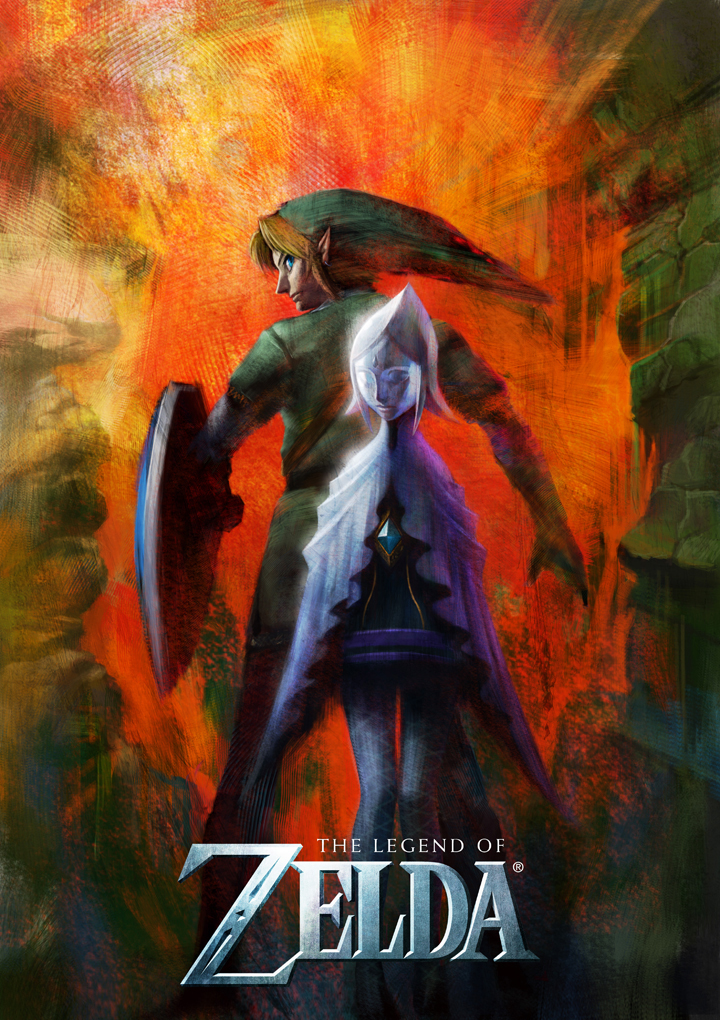 Concept Art avec Link et Fay (Artwork - Illustrations - Skyward Sword)