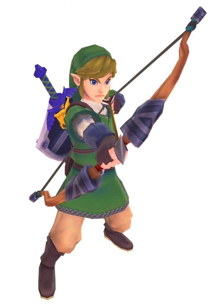 Link tirant à l'arc (Artwork - Link - Skyward Sword)