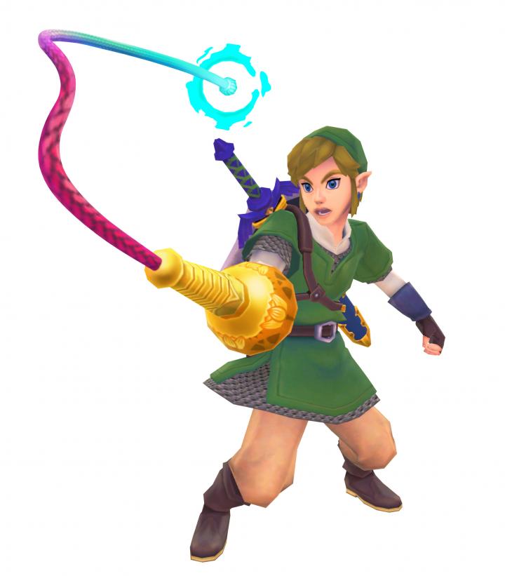 Link utilisant le fouet  (Artwork - Link - Skyward Sword)