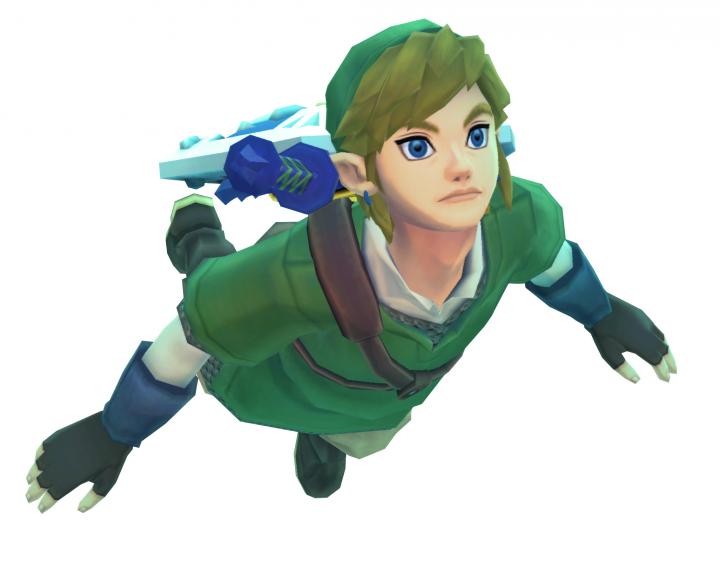 Link nageant (Artwork - Link - Skyward Sword)