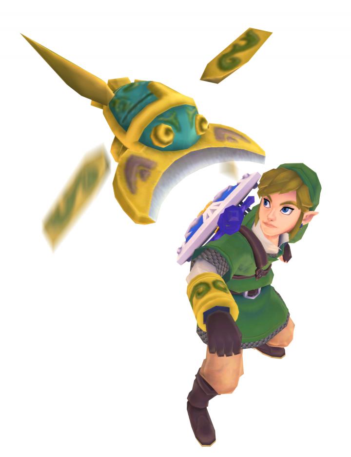 Link utilisant le scarabée (Artwork - Link - Skyward Sword)