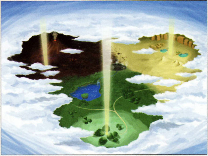 La barrière de nuages (Artwork - Concept Arts du Ciel et de Célesbourg - Skyward Sword)