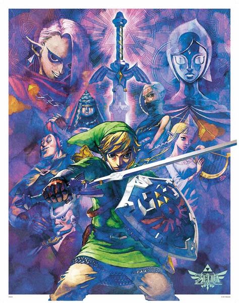 Principaux protagonistes (Artwork - Illustrations - Skyward Sword)