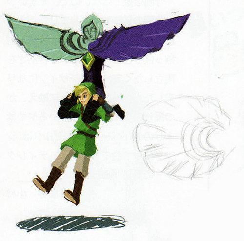 Fay et Link (Artwork - Link - Skyward Sword)