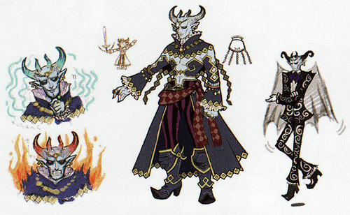 Concept art non utilisé de Ghirahim (Artwork - Ghirahim - Skyward Sword)