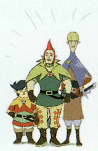 Hergo, Orbo et Latruche (Artwork - Habitants de Célesbourg - Skyward Sword)