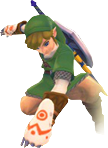 Link utilisant les gants creuse-tout (Artwork - Link - Skyward Sword)