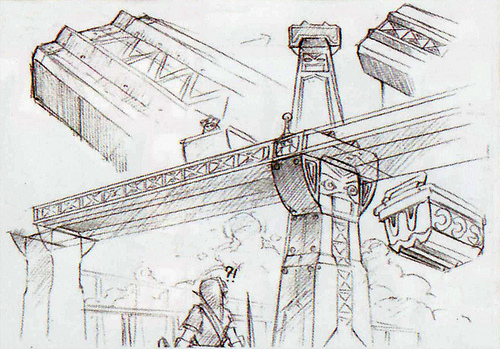 Chantier naval (Artwork - Concept Arts d'Hyrule - Skyward Sword)