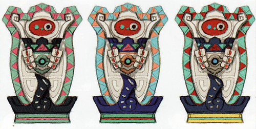 Des statues à l'effigie des robots antiques (Artwork - Concept Arts d'Hyrule - Skyward Sword)