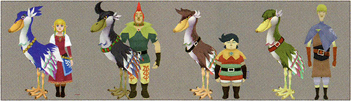 Célestiens et Célestriers (Artwork - Habitants de Célesbourg - Skyward Sword)