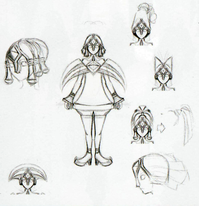 Concept art non utilisé de Fay (Artwork - Fay - Skyward Sword)