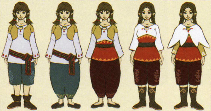 Concept art de Kinaé (Artwork - Habitants de Célesbourg - Skyward Sword)