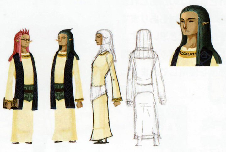 Concept art de Hulul et Arfan (Artwork - Habitants de Célesbourg - Skyward Sword)