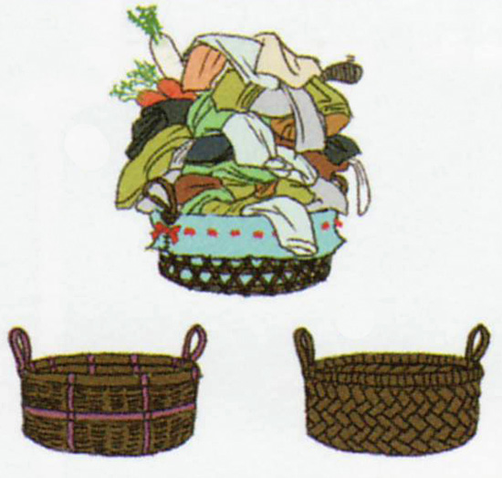 Différentes versions de bac à linge de Canita (Artwork - Habitants de Célesbourg - Skyward Sword)