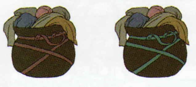 Différentes versions de sac de linge de Podi (Artwork - Habitants de Célesbourg - Skyward Sword)