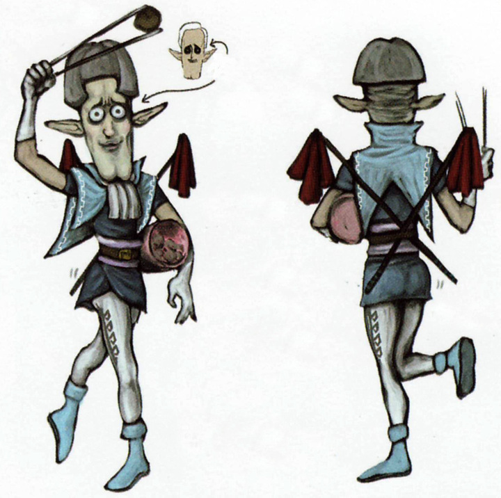 Concept art de personnage non utilisé (Artwork - Habitants de Célesbourg - Skyward Sword)