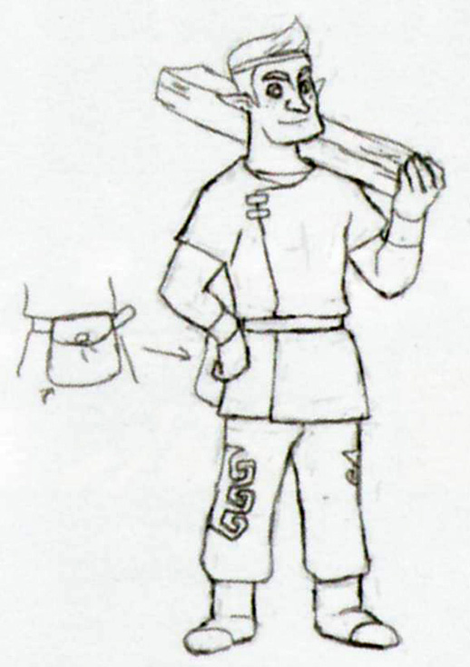 Concept art de personnage non utilisé (Artwork - Habitants de Célesbourg - Skyward Sword)
