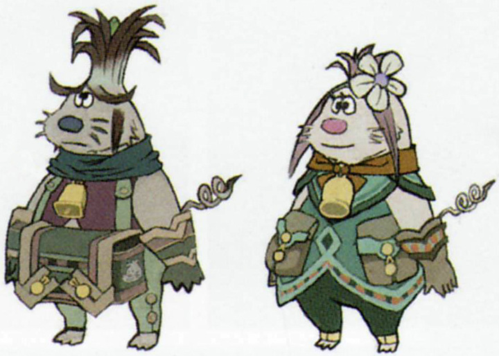 Concept art non utilisé de Mogmas (Artwork - Peuple d'Hyrule - Skyward Sword)