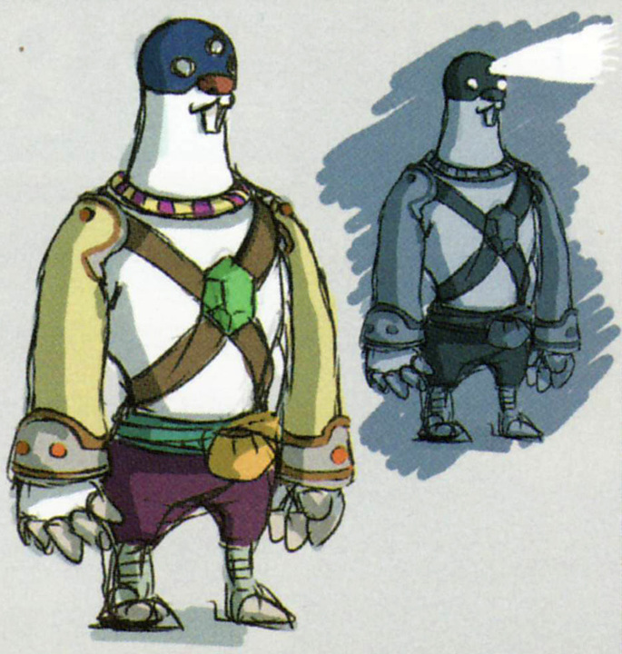 Concept art non utilisé de Mogmas (Artwork - Peuple d'Hyrule - Skyward Sword)