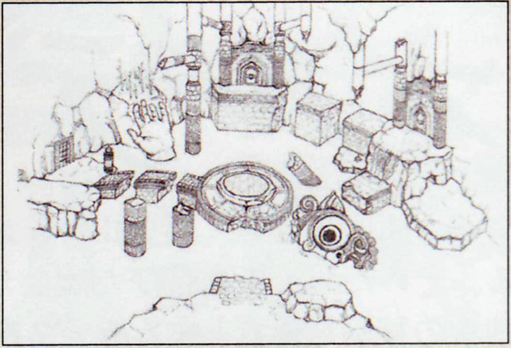 Concept art du Temple de la terre (Artwork - Concept Arts d'Hyrule - Skyward Sword)