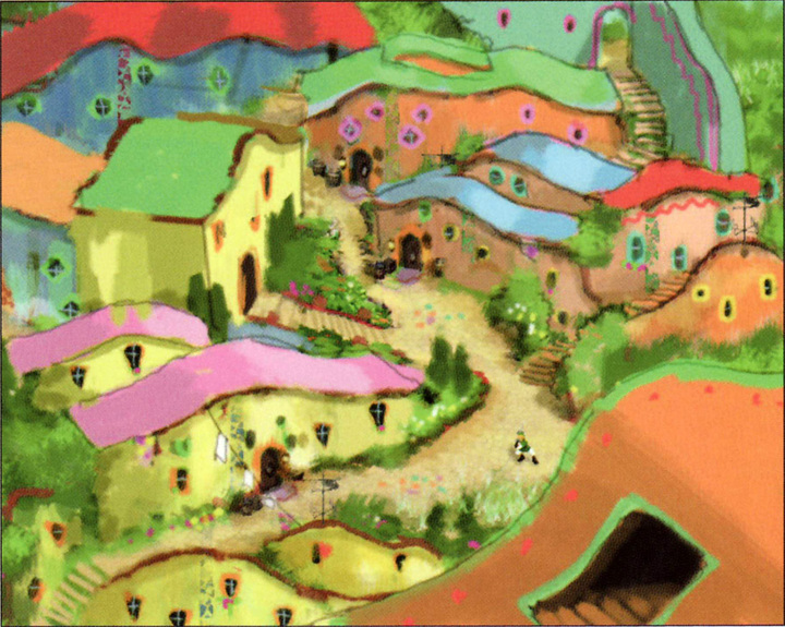 Célesbourg (Artwork - Concept Arts du Ciel et de Célesbourg - Skyward Sword)