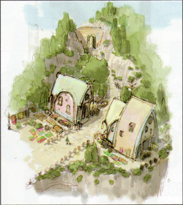 Célesbourg (Artwork - Concept Arts du Ciel et de Célesbourg - Skyward Sword)