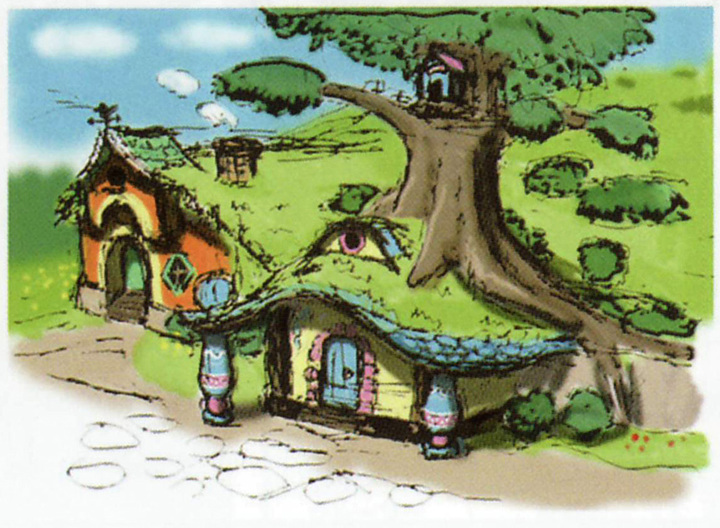 Célesbourg (Artwork - Concept Arts du Ciel et de Célesbourg - Skyward Sword)