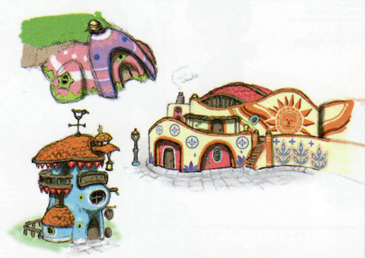 Célesbourg (Artwork - Concept Arts du Ciel et de Célesbourg - Skyward Sword)