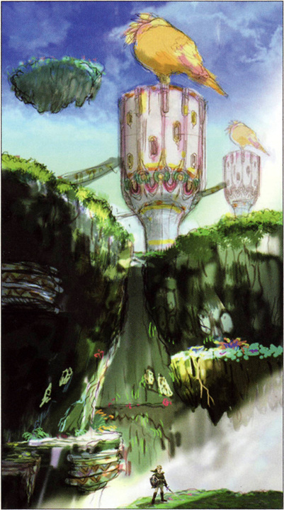 Célesbourg (Artwork - Concept Arts du Ciel et de Célesbourg - Skyward Sword)