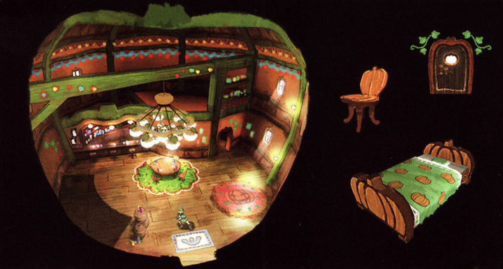La Citrouille Perchée (Artwork - Concept Arts du Ciel et de Célesbourg - Skyward Sword)