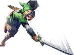 Link faisant une attaque verticale