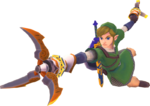 Link utilisant le grappin