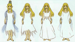 Différentes proposition de la tenue de prêtresse d'Hylia de Zelda