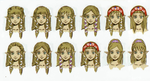 Différentes propositions de chevelure de Zelda
