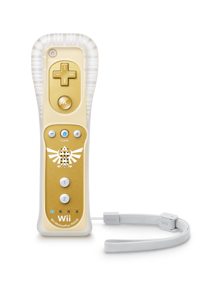 Wiimote dorée dans son étui de protection (Image diverse - Wiimote dorée - Skyward Sword)