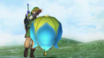 Link utilisant une bombe