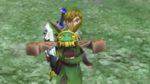 Link utilisant un scarabée