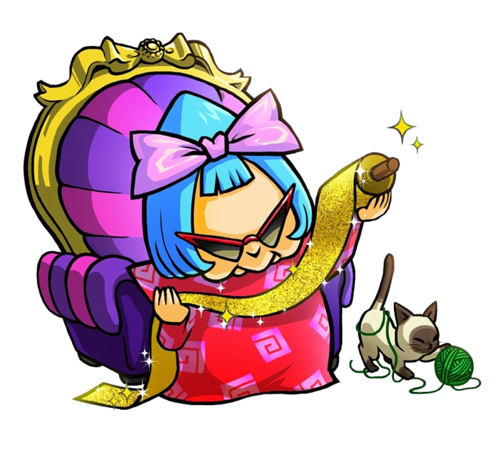 Madame la Couturière et un de ses chats (Artwork - Autres personnages - Tri Force Heroes)