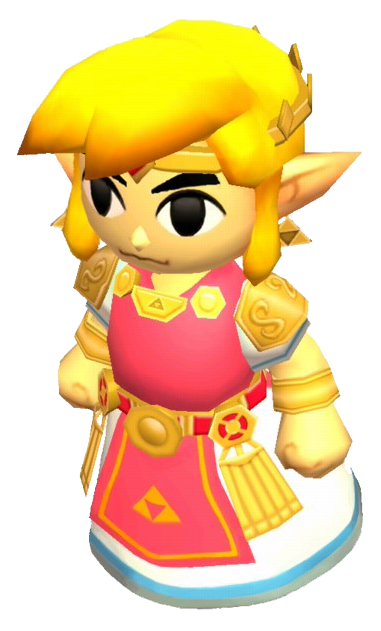 Link portant la Robe de Légende (Artwork - Les tenues - Tri Force Heroes)